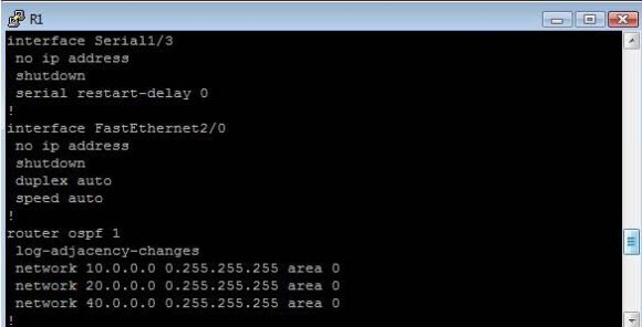 Figure 1 : Simulation of a network using GNS3