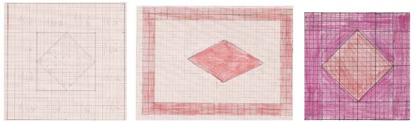 Figure 13 : A Pseudo-Toulmin model for the representation of the construction of the meaning Through visualization of the object, students are initially led to use empirical methods (such as trace of points) in order to confirm that symmetrical objects lie at an equal distance from the axis of symmetry. Consequently, the students discovered a few properties of the figure, meaning the symbol character of the figure. Therefore, we had a theoretical construct which derived through instrumental decoding of the dynamic diagram. c) Situation Third (Informal and insufficient-formal componential reasoning): Quadrilateral's properties in real context. Phase One: Visit to our school courtyard The modeling of the courtyard area of the school through static or dynamic means on the part of the students is an example of a real-world context modeling problem. The organization of the activity
