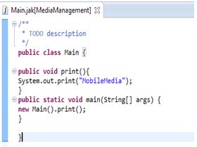 Figure 6 : Collaboration Diagram Basically it shows the Main Jak file and the functions involved in the other class features as print ( ) method. d) Featureide Statistics of the Project