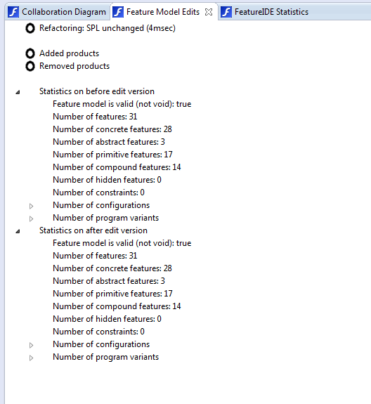 Figure 8 : Configuration File Here Mobile Media involves the main configuration and further its configuration that is feature under it which are refined by the main class involved in the Mobile Media. Refine is the keyword used in AHEAD composer of Feature IDE is used to specify the refinements of an existing class. In the following it has been shown how a class refines the main class.