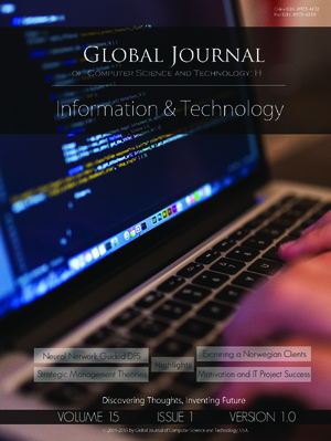 GJCST-H Graphics and Vision: Volume 15 Issue H1