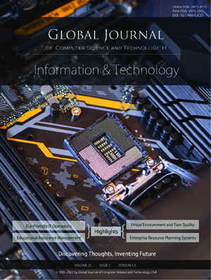 GJCST-H Information & Technology: Volume 25 Issue H1