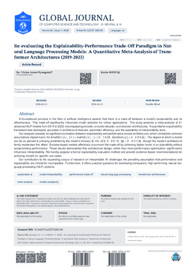 Re-evaluating the Explainability-Performance Trade-Off Paradigm in Natural Language Processing Models: A Quantitative Meta-Analysis of Transformer Architectures (2019-2023)